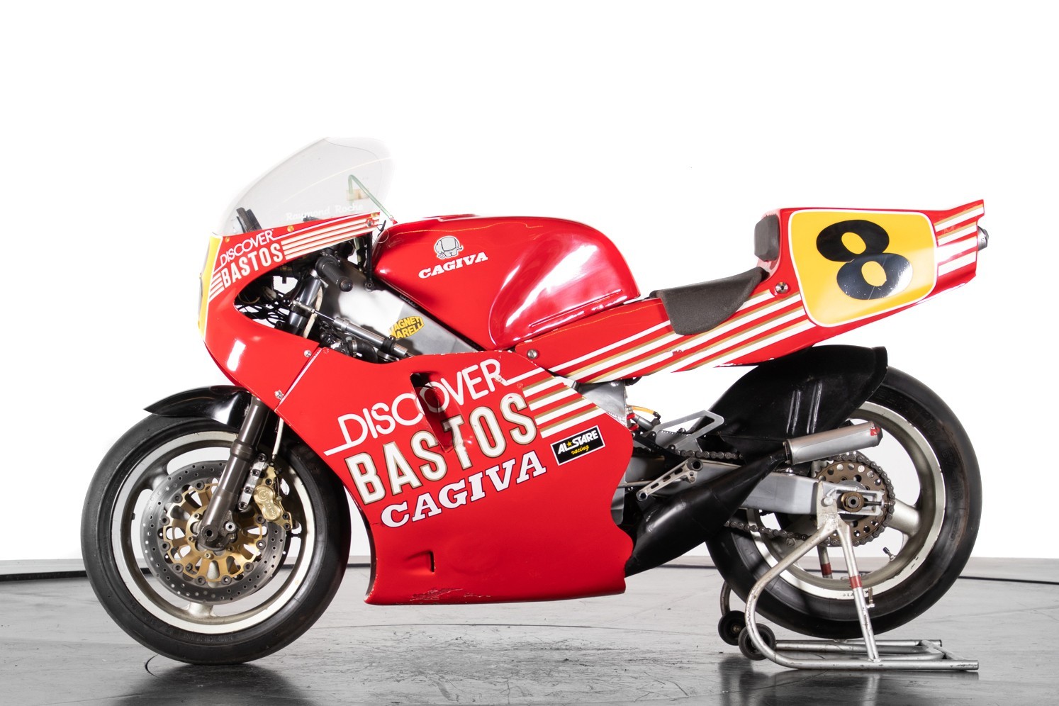 Vintage (used) motorcycles' values: Cagiva GP500 approx. $139,989 for sale