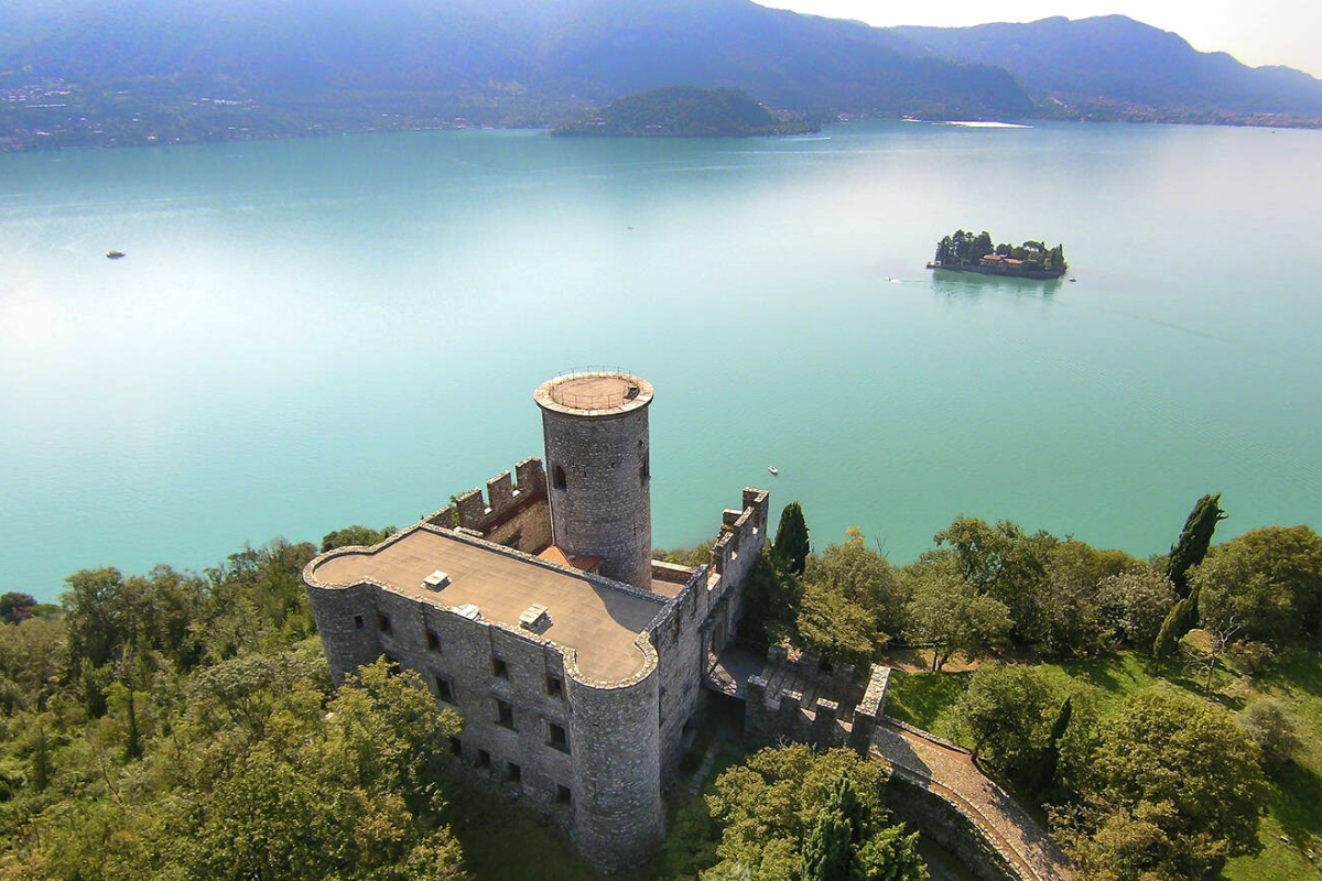 Castle-style homes: Ancient castle for sale on Lake Iseo, Italy (approx. US$2,725,374).