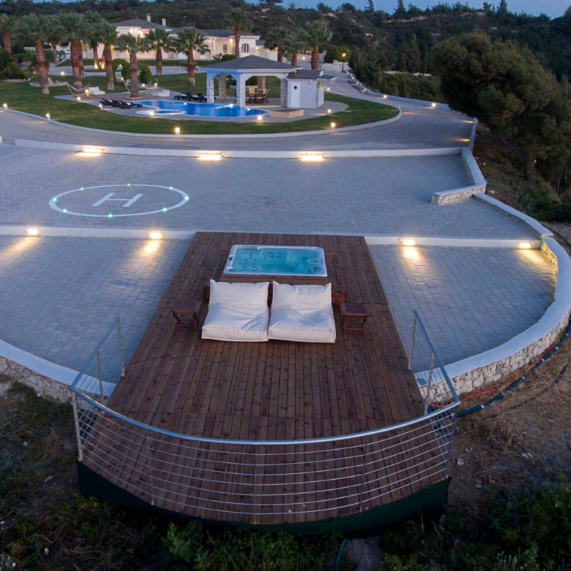Ultimate helipad home for sale in Rhodes, South Aegean, Greece (approx. US$2,844,351).