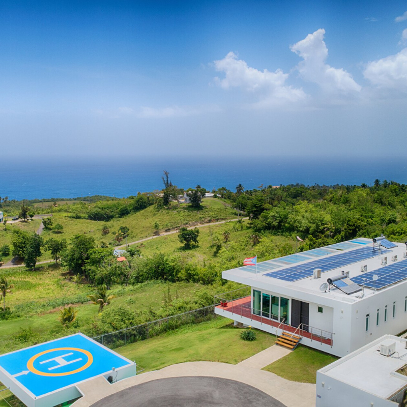 House with a big, personal helicopter pad located on the northern hillsides of Quebradillas, Puerto Rico (Iron Man area). 