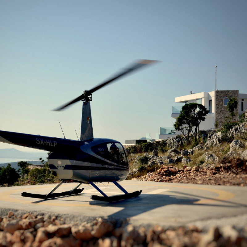 Aerial view of the helipad home in Coronado, Provincia de Cartago, Costa Rica (approx. US$13,000,000)