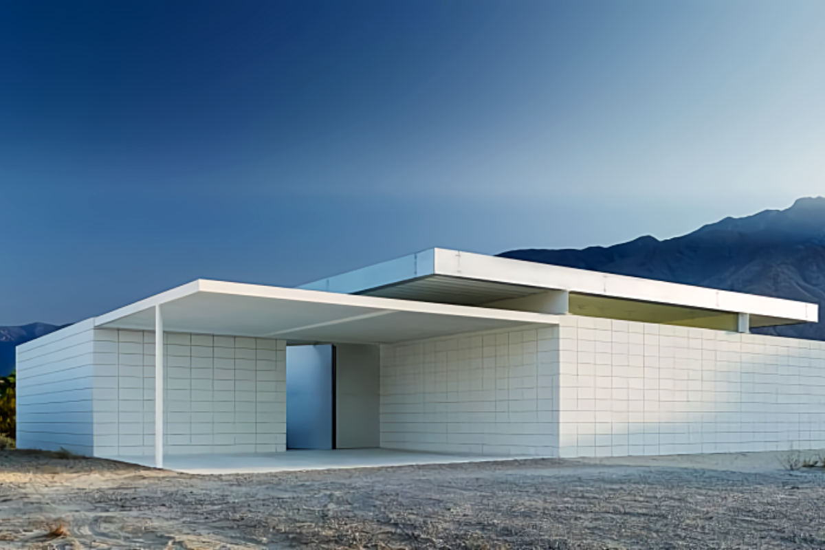 Modern desert architecture: black and white desert architecture