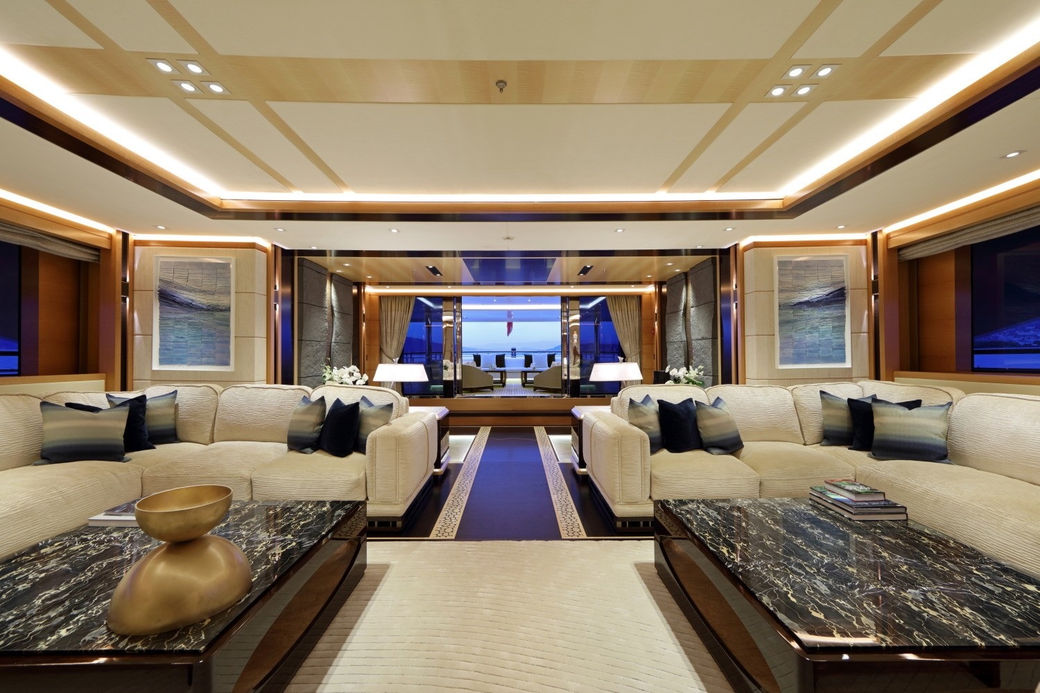 4 bedroom billionaire luxury yacht interior