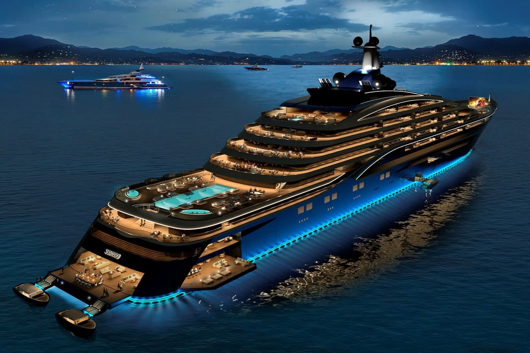 World’s largest superyacht to offer multimillion-euro apartments for sale ()