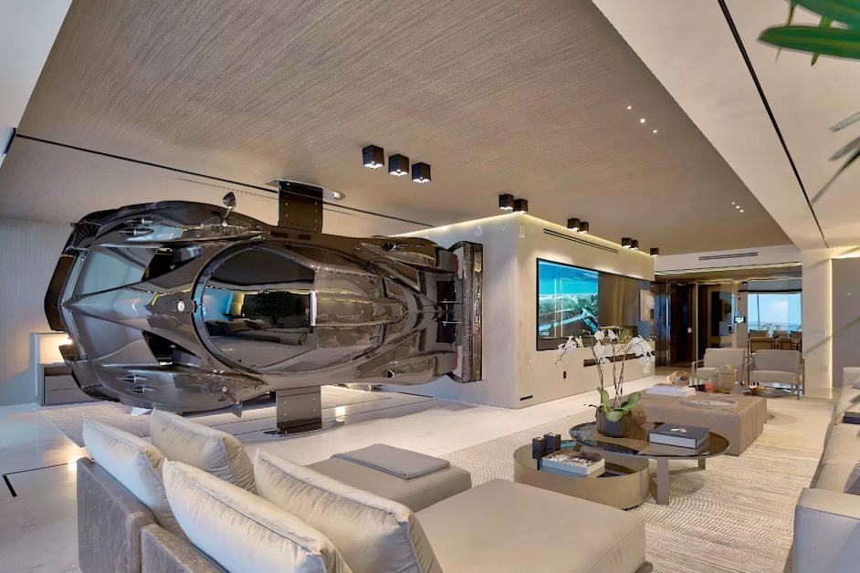 $1.5 million supercar become a feature wall in an $8 million Miami home