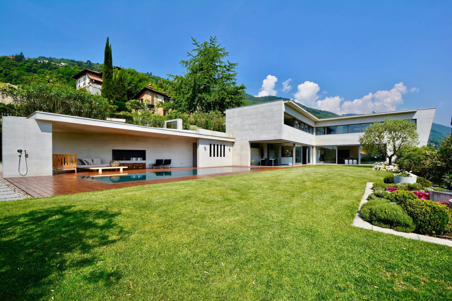 Contemporary villa with Lake Lugano views up for sale in Agno, Switzerland