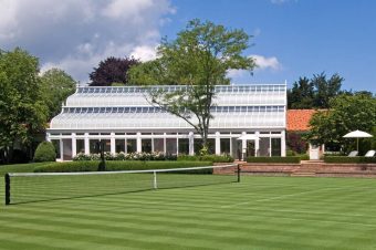 Large luxury greenhouse with a custom made rooftop in Southampton, USA