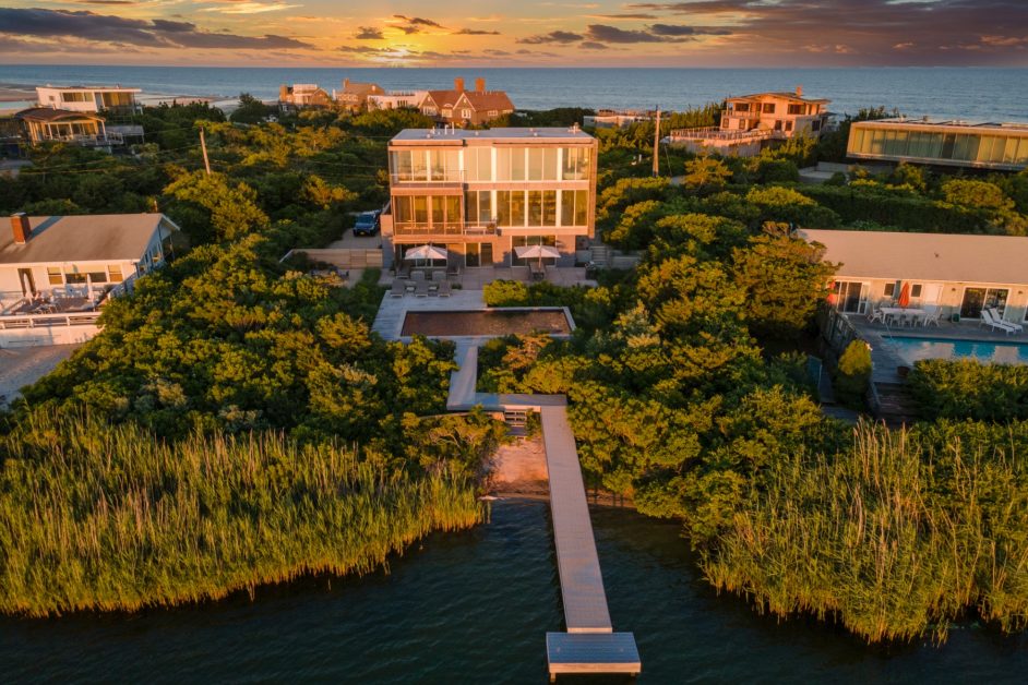 A Super Rare Find: World-class Hamptons architecture with a one-of-a-kind waterfront view to match