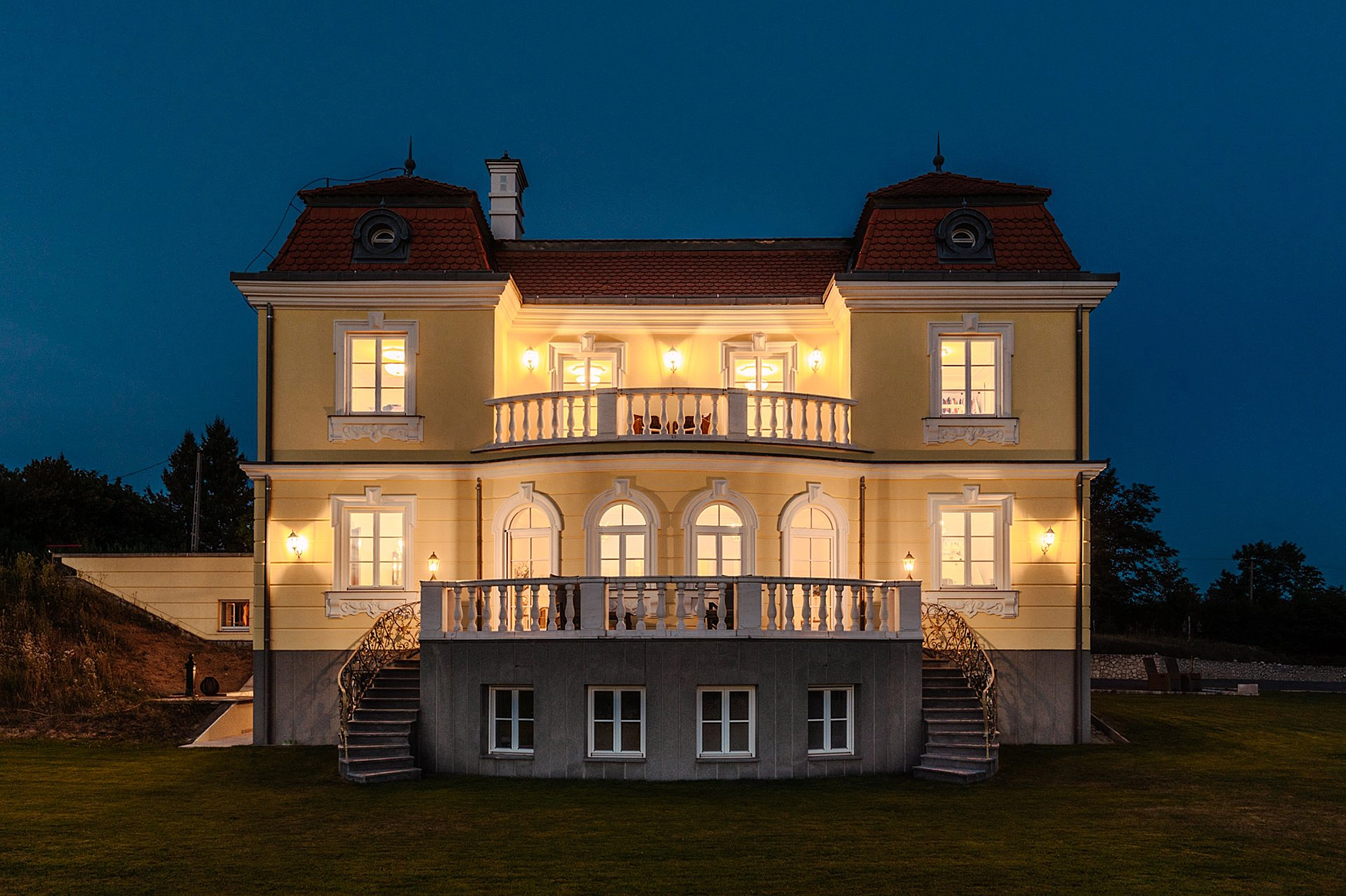 A Neo-Baroque Mansion Shaped by Feng Shui on an 11-Hectare Private Estate in Hungary